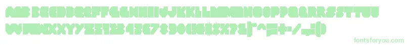 Fonte Vxrocketcond – fontes verdes em um fundo branco