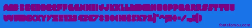 Police Vxrocketcond – polices violettes sur fond bleu