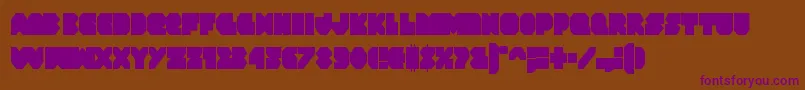 Vxrocketcond Font – Purple Fonts on Brown Background