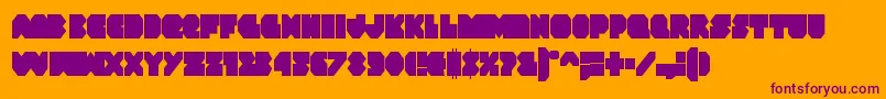 fuente Vxrocketcond – Fuentes Moradas Sobre Fondo Naranja