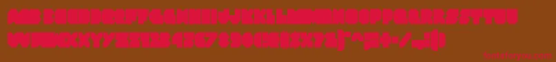 Vxrocketcond Font – Red Fonts on Brown Background