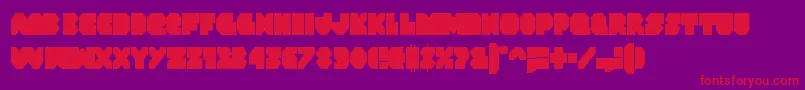 Vxrocketcond-Schriftart – Rote Schriften auf violettem Hintergrund