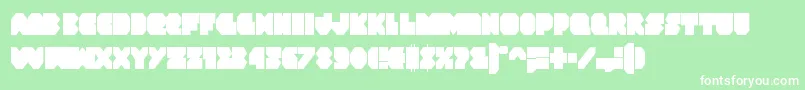 Fonte Vxrocketcond – fontes brancas em um fundo verde