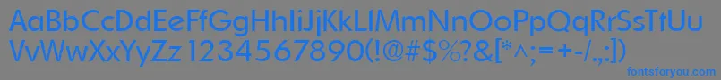 OrnitonslhRegular-Schriftart – Blaue Schriften auf grauem Hintergrund