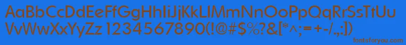 OrnitonslhRegular Font – Brown Fonts on Blue Background