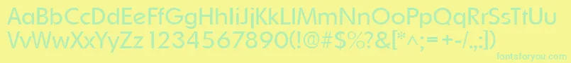 OrnitonslhRegular Font – Green Fonts on Yellow Background