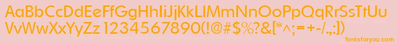 OrnitonslhRegular Font – Orange Fonts on Pink Background