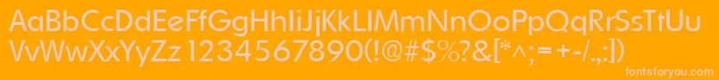 OrnitonslhRegular Font – Pink Fonts on Orange Background