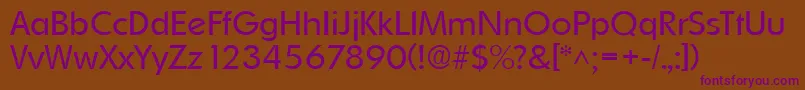 OrnitonslhRegular-Schriftart – Violette Schriften auf braunem Hintergrund