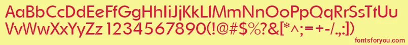 OrnitonslhRegular Font – Red Fonts on Yellow Background