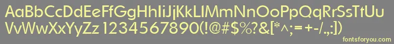 OrnitonslhRegular Font – Yellow Fonts on Gray Background