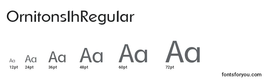 Размеры шрифта OrnitonslhRegular