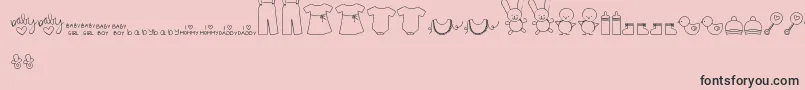 MtfIttyBittyBaby Font – Black Fonts on Pink Background