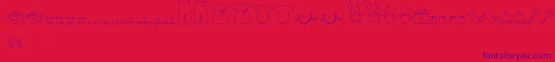 MtfIttyBittyBaby Font – Purple Fonts on Red Background