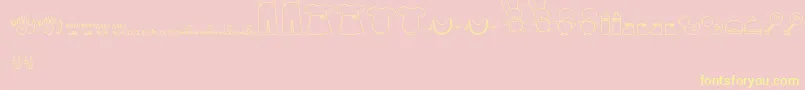 MtfIttyBittyBaby Font – Yellow Fonts on Pink Background