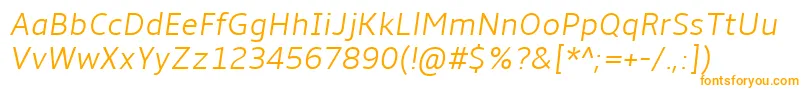 AmbleLightItalic Font – Orange Fonts