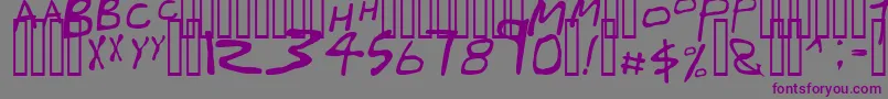 FriendsByAngry Font – Purple Fonts on Gray Background
