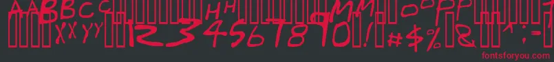 FriendsByAngry Font – Red Fonts on Black Background