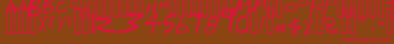 FriendsByAngry Font – Red Fonts on Brown Background