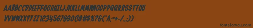 Inhouseeditionboldital-fontti – mustat fontit ruskealla taustalla
