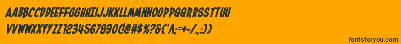 フォントInhouseeditionboldital – 黒い文字のオレンジの背景
