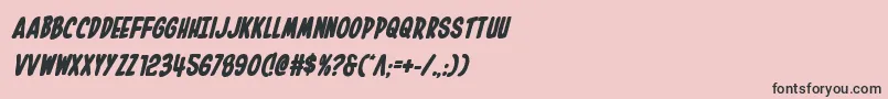 Inhouseeditionboldital Font – Black Fonts on Pink Background