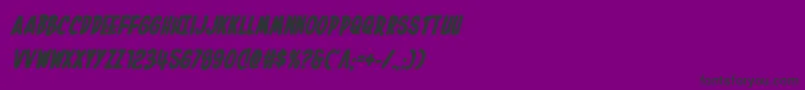 フォントInhouseeditionboldital – 紫の背景に黒い文字