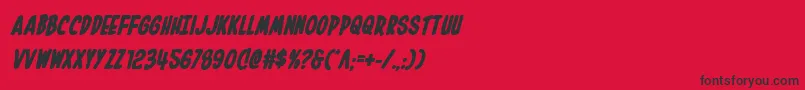 Шрифт Inhouseeditionboldital – чёрные шрифты на красном фоне