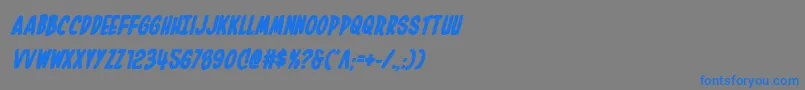 Шрифт Inhouseeditionboldital – синие шрифты на сером фоне