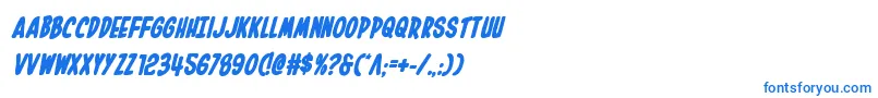 Шрифт Inhouseeditionboldital – синие шрифты на белом фоне