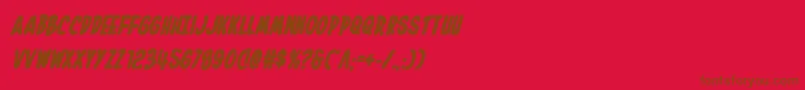 Inhouseeditionboldital Font – Brown Fonts on Red Background