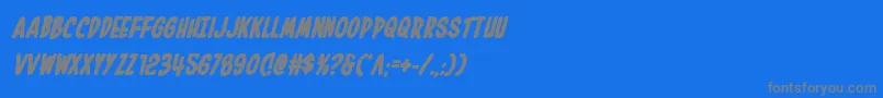 Шрифт Inhouseeditionboldital – серые шрифты на синем фоне