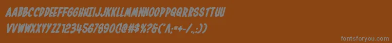 フォントInhouseeditionboldital – 茶色の背景に灰色の文字