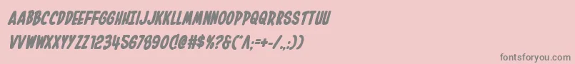 Inhouseeditionboldital-fontti – harmaat kirjasimet vaaleanpunaisella taustalla