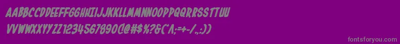 Inhouseeditionboldital-Schriftart – Graue Schriften auf violettem Hintergrund