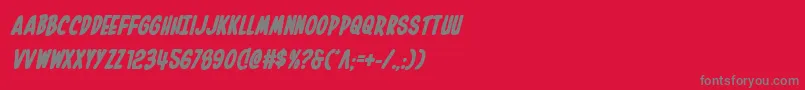 Шрифт Inhouseeditionboldital – серые шрифты на красном фоне