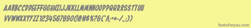 Шрифт Inhouseeditionboldital – серые шрифты на жёлтом фоне