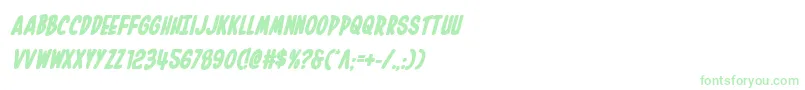 Inhouseeditionboldital-Schriftart – Grüne Schriften auf weißem Hintergrund