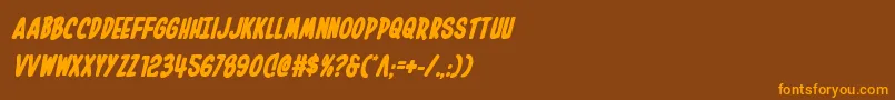 Шрифт Inhouseeditionboldital – оранжевые шрифты на коричневом фоне