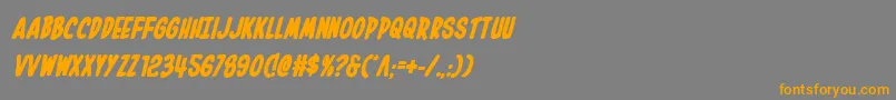 Шрифт Inhouseeditionboldital – оранжевые шрифты на сером фоне