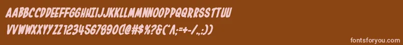 Шрифт Inhouseeditionboldital – розовые шрифты на коричневом фоне
