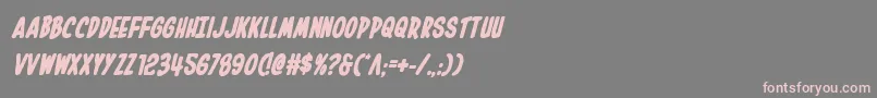 Шрифт Inhouseeditionboldital – розовые шрифты на сером фоне