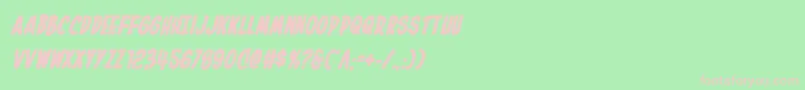 Inhouseeditionboldital Font – Pink Fonts on Green Background