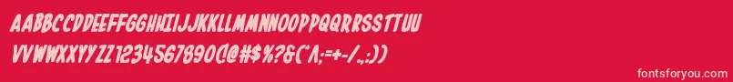Inhouseeditionboldital Font – Pink Fonts on Red Background