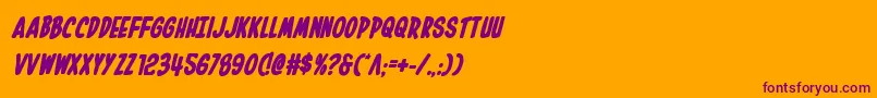 Inhouseeditionboldital Font – Purple Fonts on Orange Background