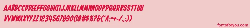 Inhouseeditionboldital Font – Red Fonts on Pink Background