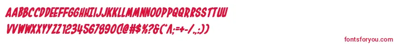 フォントInhouseeditionboldital – 白い背景に赤い文字