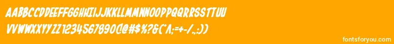 Шрифт Inhouseeditionboldital – белые шрифты на оранжевом фоне