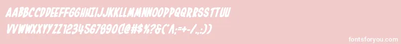 Шрифт Inhouseeditionboldital – белые шрифты на розовом фоне
