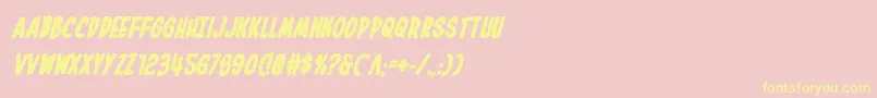 Шрифт Inhouseeditionboldital – жёлтые шрифты на розовом фоне